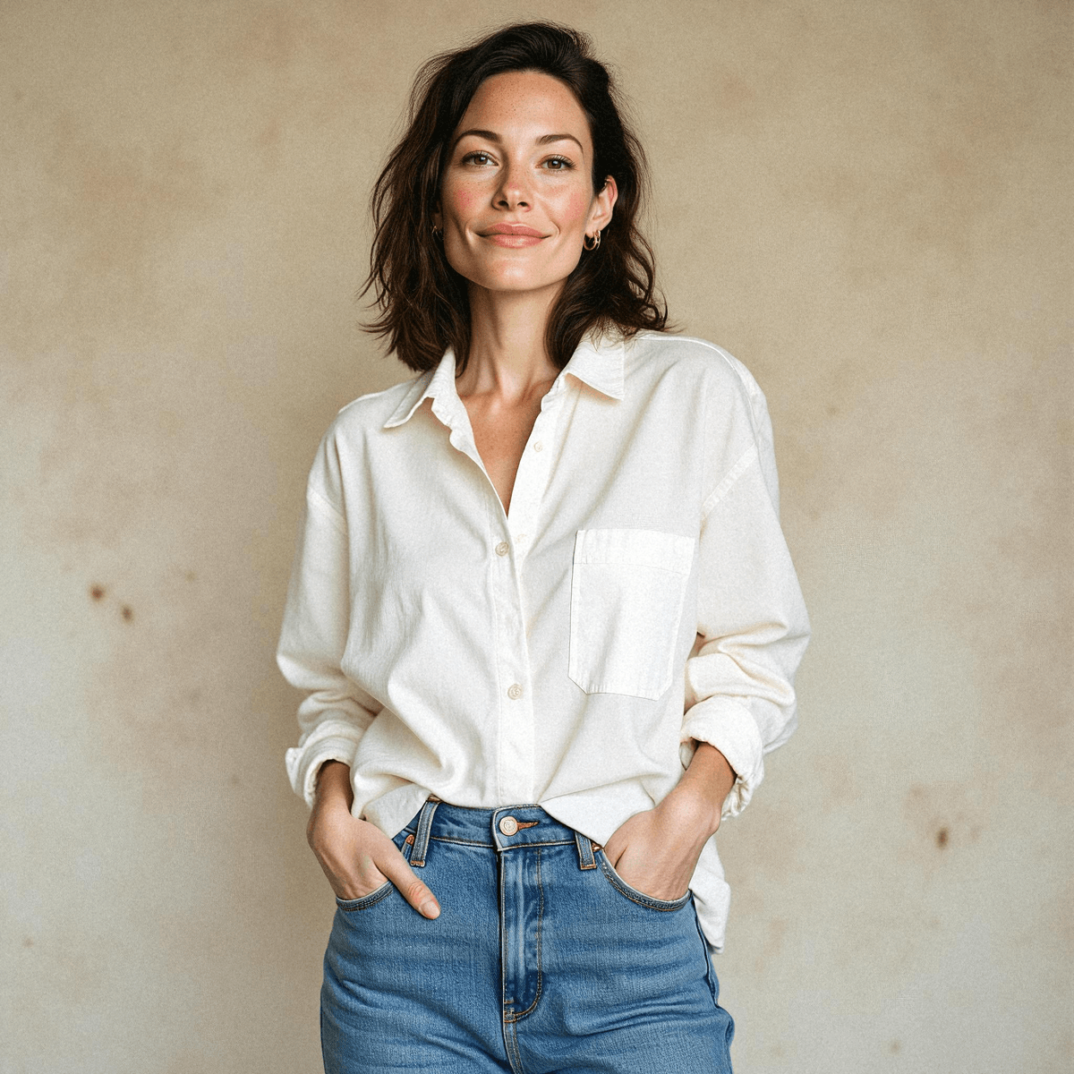 Relaxed Minimalist Editorial Portrait