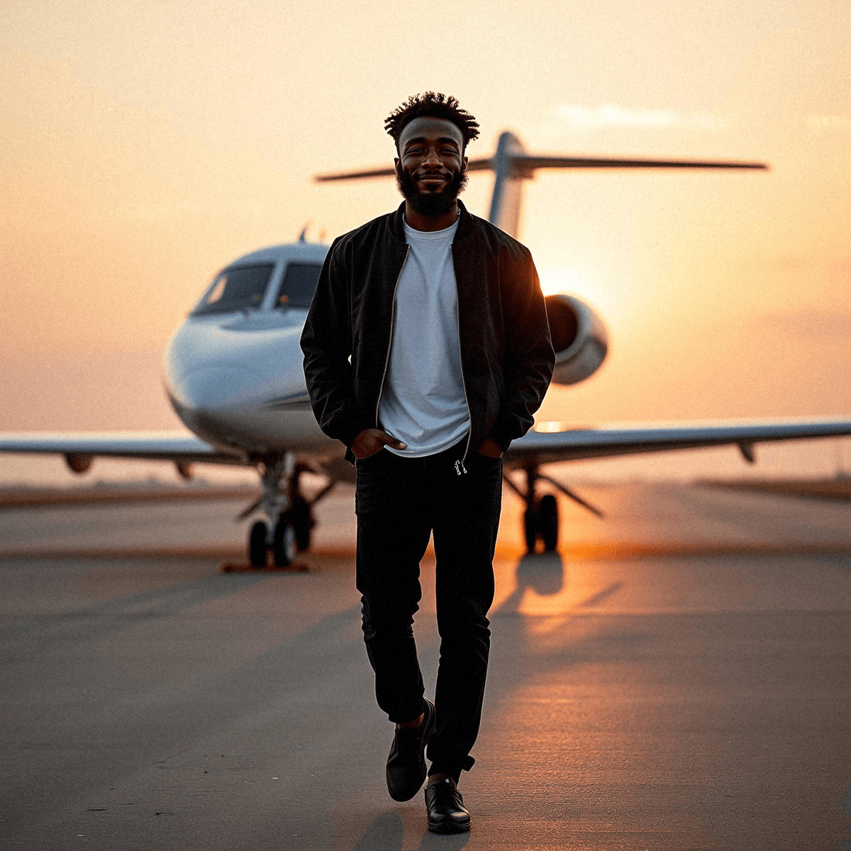 Runway Walk at Sunset
