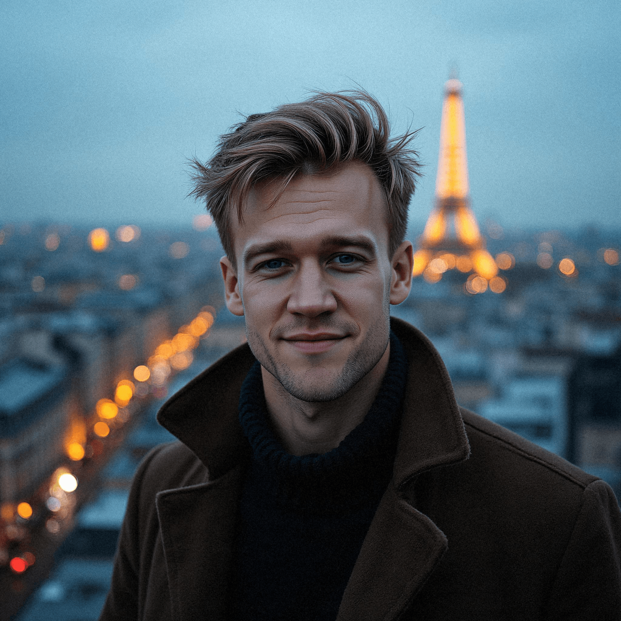 Rooftop Overlooking Paris Lights