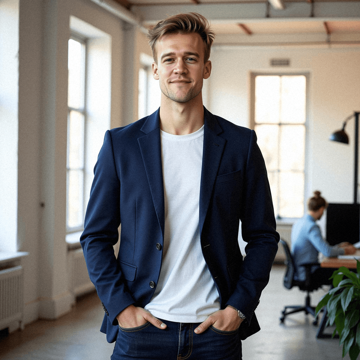 Confident man in business attire