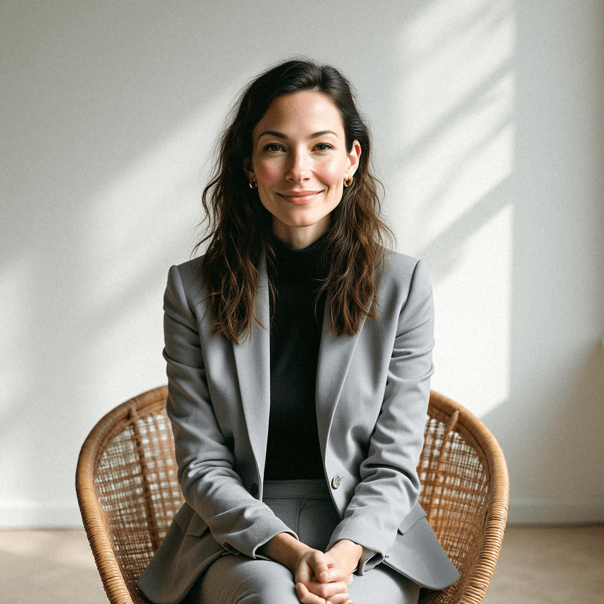 Poised Executive in Neutral Studio