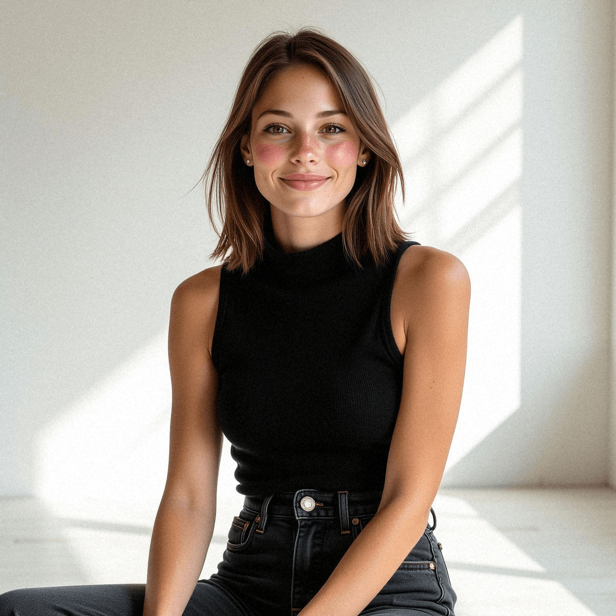 Confident Minimalist Studio Portrait