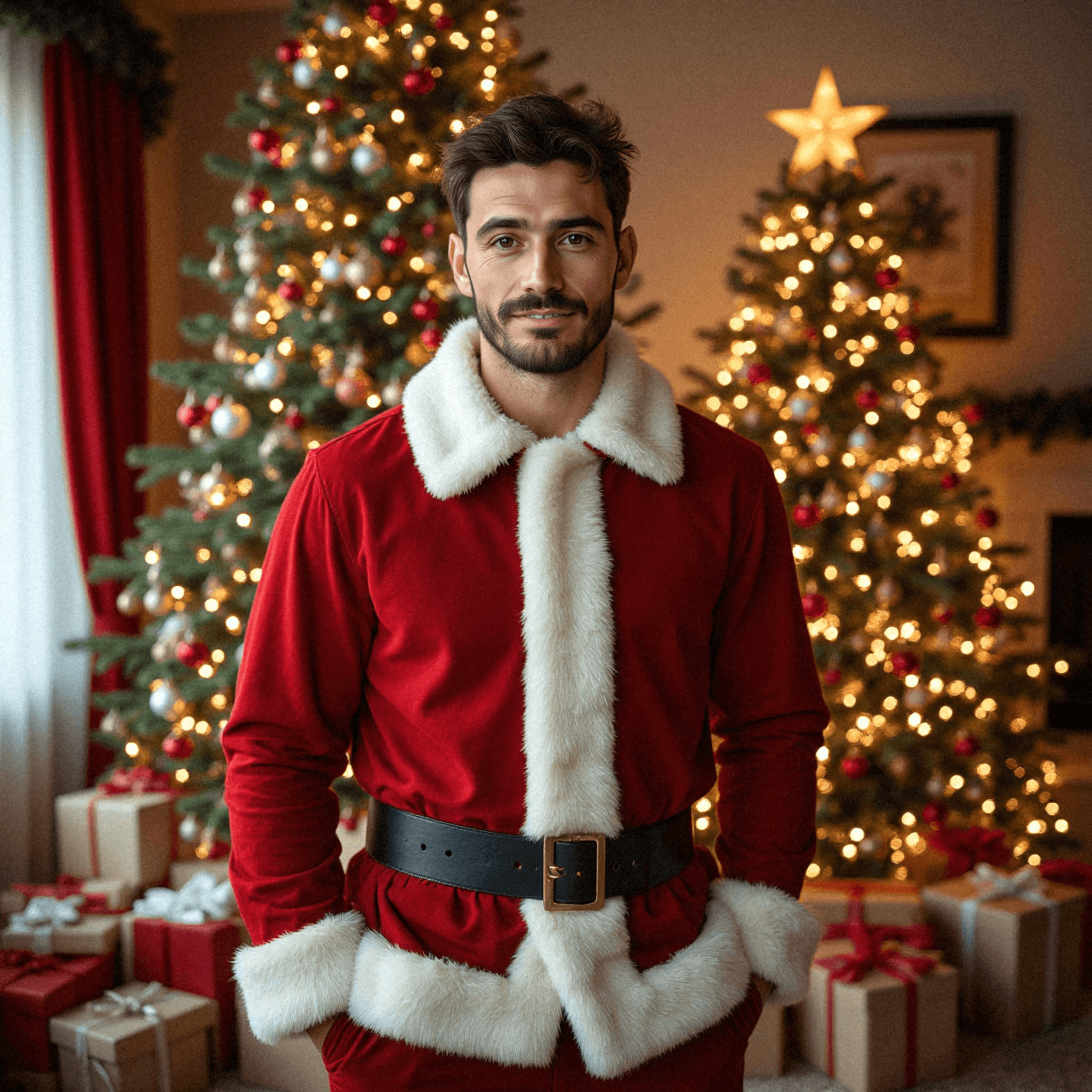 Warm Holiday Room Santa