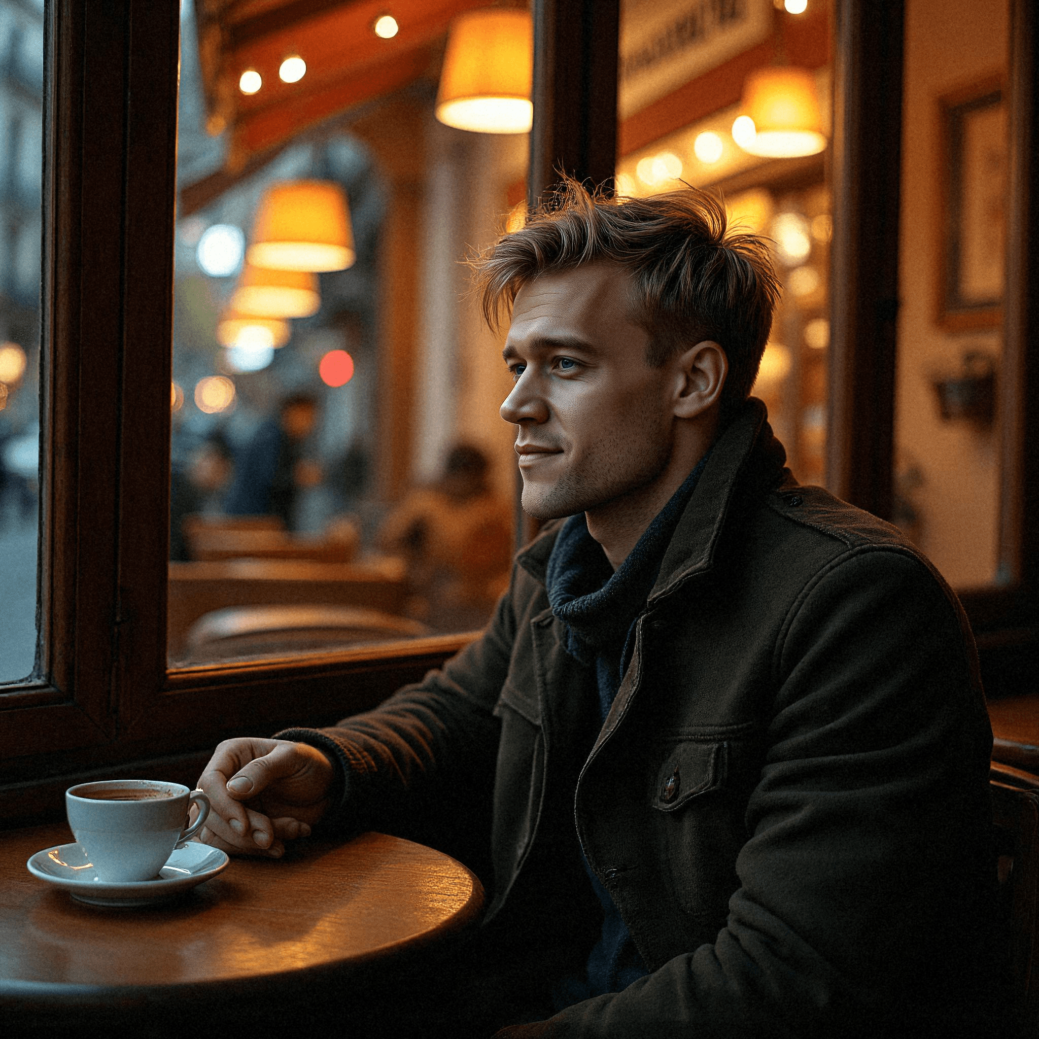 Café Reflections in Montmartre