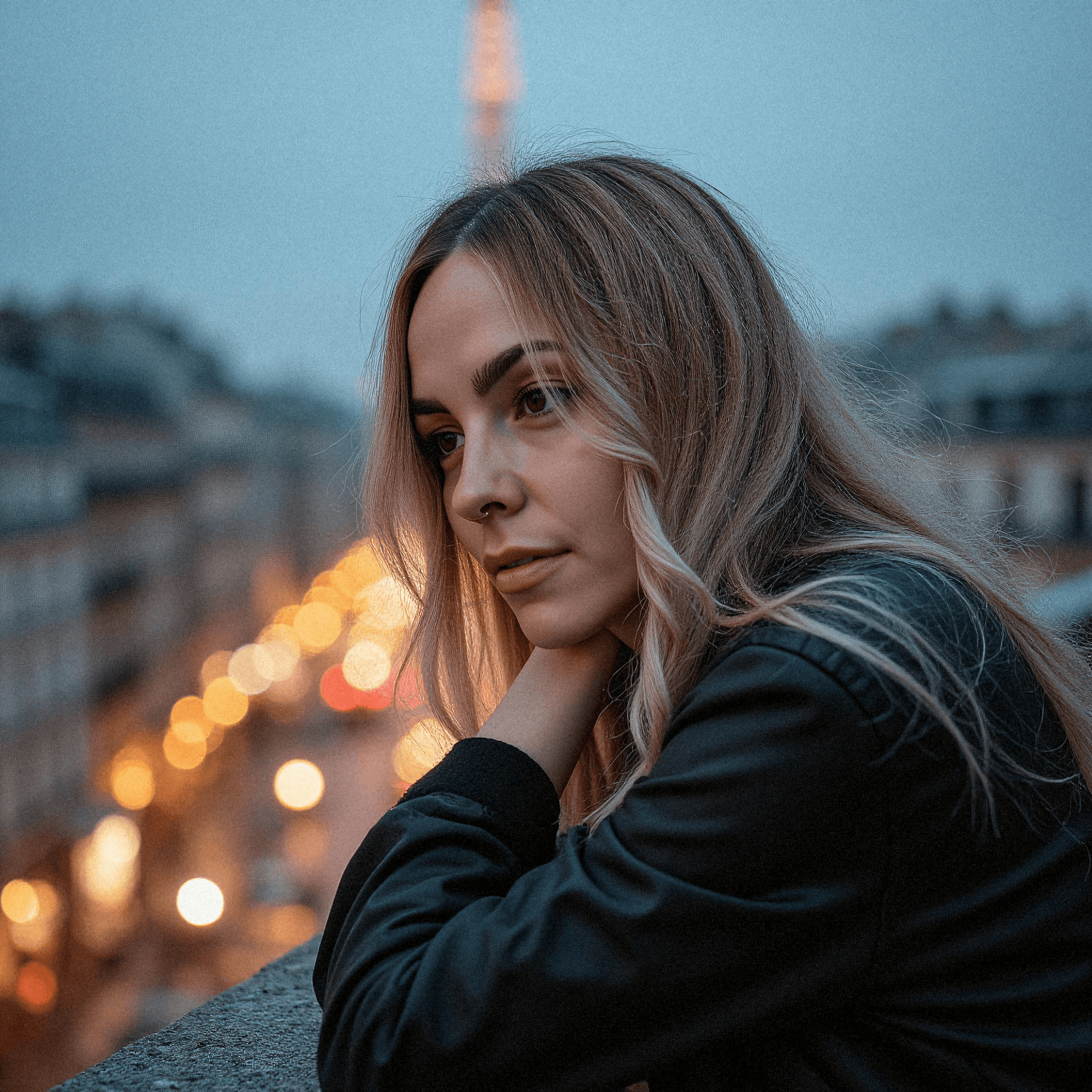 Rooftop Overlooking Paris Lights